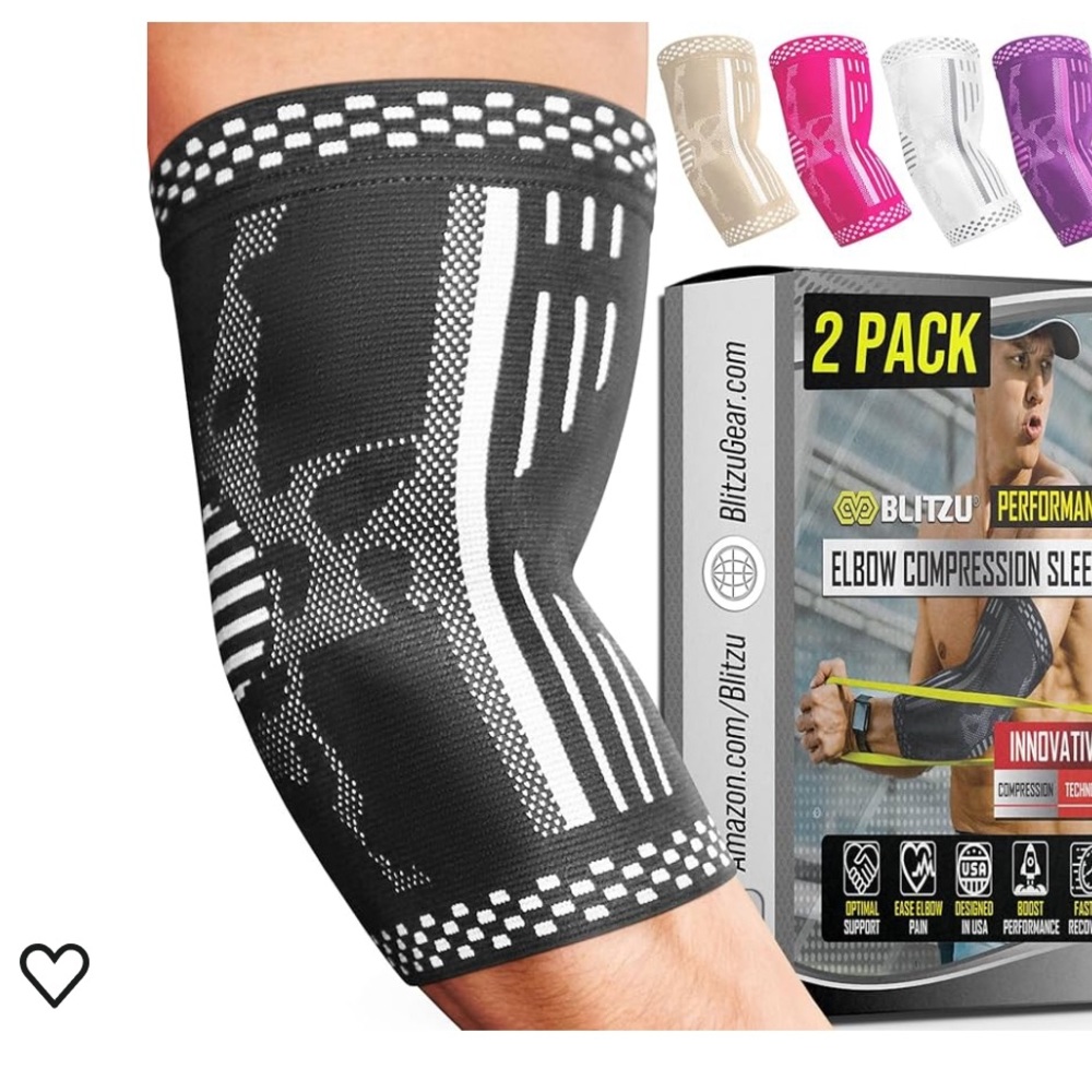Blitzu performance elbow compression sleeves 2x 2 pack NEW size XL